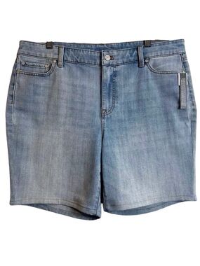 Talbots Girlfriend Denim Jean Shorts Petite Plus Size 16 NEW